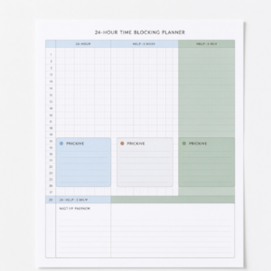 24-Hour Time Blocking Daily Planner
