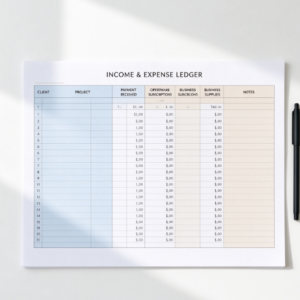 Freelancer Income and Expense Ledger
