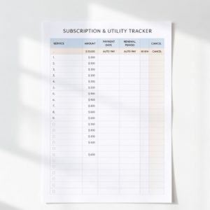 Subscription and Utility Expense Tracker