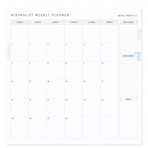 Minimalist Weekly Planner