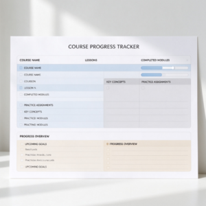 Online Course Progress Tracker