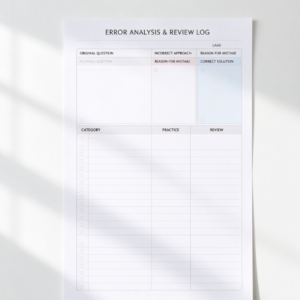Mistake Analysis and Study Review Log