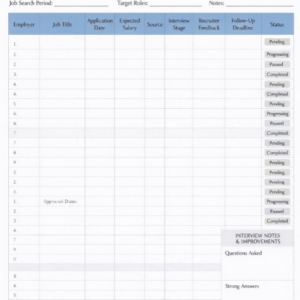Job Application and Interview Tracker